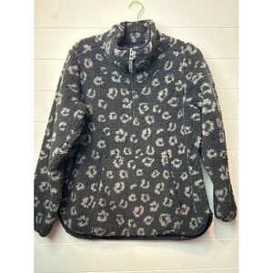LIV Outdoor 1/4 Zip Sherpa Jacket Women's XL‎ Black/Gray